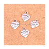 Charms 188pcs Antique Sier Serce Serce wykonane z wisiorami miłosnymi do europejskiej biżuterii bransoletki wykonanie ręcznie robionego 10 mm Drop dostawa f dhkjr