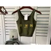 Moda nicho marca baba nova primavera verão tricô designer tanque superior feminino luxo jacquard carta u-pescoço curto colete croptop outfit
