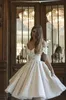 Summer Short Glitter Wedding Dresses Tea-Length Off Shoulder Elegant Women Bridel Gowns Lace Applique Shiny Princess Wedding 240325