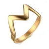 Cluster Rings European American Fashion Jewelry Stainless Steel Gold Color Crown Ring Women Men Customizable R274g