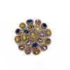 Brooches High Quality Light Luxury Fashion Vintage Gold-plated Colored Gemstones Inlaid With Flowers Hollow Design Women's Brooch Pins