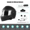 Freedconn bluetooth motocicleta interfone capacete fone de ouvido fm à prova dwaterproof água música compartilhamento sistema comunicador conferência t com sc