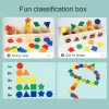 Montessori Wooden Toys for Kids Seniorio Sortesorio Smane esercizio Colore forma corrispondente per i giocattoli educativi precoci apprendimento