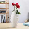 Vases Vilead Nordic Ceramic Vase Leaf Shape Flower Pot Balcony Office Ornaments Bedroom Living Room Desktop Decoration Home Decor