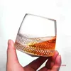 Vinglasögon halvautomatisk roterande whisky glas europeisk spin cup med hållare cognac konjak snifter hand snidning whisky tumbler