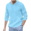 Men's T Shirts Men Hoodie Blouse Long Sleeve Pullover Solid Comfortable Cotton Linen Casual Loose Holiday Male Tee Tops