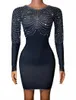 Casual Jurken Vrouwen Crystal Diamond Nauwsluitende Hip Wrap Mini Jurk Prom Vieren Nachtclub Verjaardagsfeestje Danser Prestaties Kostuum