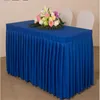 Jupe de Table Marious 16ft 29 '', couleur unie, 5 pièces en Polyester, pour mariage, conférence, bureau, événement