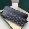 Роскошная кожаная дизайнерская сумка, сплошной цвет, длинный кошелек с узором «гусиные лапки», модная женская сумка под мышками с тиснением, большая вместительная сумка для карт