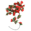Decoratieve Bloemen Kunstmatige Krans Plant Wijnstok Huishoudelijke Bloem Versieren Nep Boog Decor Simulatie Garland Rose Voor Bruiloft Pioen