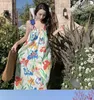 Casual Dresses 2024 Seaside Vacation Beach Skirt Women Summer Printed Suspender Dress Travel Outwear Clothing For Female