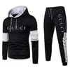 Men's Tracksuits Mens Tracksuits Men Fashion Sweatshirt Set Hoodies Sets Tracksuit 2 Piece Outfits Jogger Brand Suit Male Pullover Winter Streetwear Clothes 240314