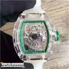 Luxury Top Wall Wall Wall Watch Watch Mechanics Watches Wallwatch Business Leisure RM56-01 Tendencia de caja transparente completamente automática R totalmente automática