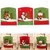 Chair Covers 1pc Christmas Stretch Back Cover Santa Claus Reindeer Snowmen Pattern Decor Home Household Supplies