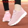 Casual Shoes Women's Sneakers 2024 Fashion Breathable Women Summer Walking Mesh Light Sneaker Lace-Up Platform Female Footwear