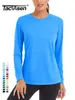 TACVASEN UPF 50 T-shirt estive ad asciugatura rapida T-shirt da donna Performance Protezione solare Protezione UV T-shirt a maniche lunghe Pullover da bagno Top 240329