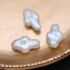 3 pezzi di perle di acqua dolce naturale per perle d'acqua irregolari goccia ovale perle a croce di pesca per gioielli fai da te che prepara accessori per collana