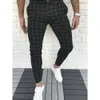 Mens Cargo Pantalones Spodni Slim Fit proste nogi spodnie mody swobodne dresowe presie streetwear męski ołówek do biznesu 240319