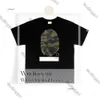 Bapestar Camuflage T-shirty Bapessta Summer Crew Scyk Tees Designer Streetwear Asian Plus Sizel Black T dla mężczyzn Designer Shirt plus rozmiar 736