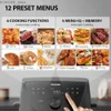 Air Fryers 7.7QT Air Fryer Family-Size for Quick and Easy Meals 12 Preset Menus and Menu-IQ Function Double-sided Handles Easy Carrying Y240402