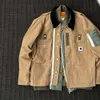 Ny Heavy Water Wash Casual Double Layer dekonstruerad hög densitet duk Michigan Workwear Splicing Workwear Jackets and Jackets