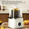 Air Fryers 1000W portable air fryer 2L capacity visible household transparent visible air fryer Led touch screen air fryer Y240402