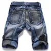 Herren Jeans McIKky Fashion Herren Straight Denim Shorts Ultra-dünn angemessene Abziehbild Jeans Shortsl2404