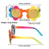 Outdoor Eyewear Kids Flower Shaped Sunglasses Cute Round Colorful For Toddler Girls Boys Party Favors