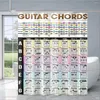 Shower Curtains Music Basic Guitar Chord Theory Chart Curtain Lovers Adult Kid's Bathroom Decorative