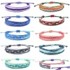 Charm Bracelets New Woven Hand Rope Bohemian Style Twist Braided Bracelet Adjustable Vsco Girl Lucky Friendship Waterproof Colorf Wax Dhxz1