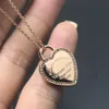 Moda 14k Gold feminino batendo coração jóias de presente de colar de designer de diamante de diamante para mulheres expressam seu amor