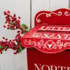 Utomhus Garden Metal Mailbox Christmas Mailbox Lämna meddelande Post Box Wall Mounted Post Farmhouse Design North Pole Post