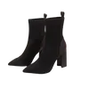 2022 Designer Kvinnor Sockskor Stickad Elastic Letter Thick Heels Sexig High Heel Silhouette Ankle Boots Black Stretch Boot Winter 2150674