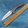 Coltello pieghevole Flipper di alta qualità 7Cr13Mov Satin Tanto Blade CNC in acciaio inossidabile in acciaio inossidabile cuscinetto da campeggio esterno per escursioni EDC COLPI