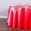 Nappe de table en satin noir uni, 20 couleurs, pour la maison, la salle à manger, la fête de noël, le banquet, 2024