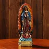 Bella Nostra Signora di Guadalupe Vergine Maria Statua Scultura Figurina in resina Regalo di Natale Display Decor Ornamento 240325