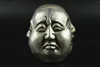 Decorative Figurines China Collection Tibet Silver Life 4 Emotions Four Faces Of Buddha Head Statue