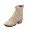 Botas Oversize Grande Tamanho Grande 9 10 11-14 Mulheres Sapatos Tornozelo para Senhoras Cross Binding Willow Side Zipper