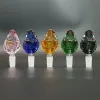 Cocodrilo colorido 14 mm 18 mm Macho Hookah Glass Bowl Piece Slide Heady Bowls para hierba seca Tabaco Agua Bong ZZ