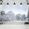 Tapisserier Tapestry Wall Hanging 3D Printing Snow Scenery Natural Bohemian Hippie Home Decoration