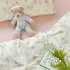 INSピンクの花の寝具セットベッドシート枕カバーツインフルクイーンサイズベッドリネン女性女の子フローラル羽毛布団カバーセットノー240326