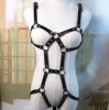 SlipMutandine Set da donna Imbracatura in pelle nera Cinture per il corpo Punk Giarrettiere Cintura per bondage Bretelle fresche Cinghie per donna Cinture per gabbia per il corpo sexy Lingerie