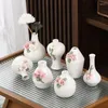 Vasos LMHBJY vaso de cerâmica mini pitada flor ornamentos hidroponia planta secador casa sala de estar escritório decorações de desktop