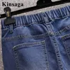 Damenjeans, elastische Taille, Buchstaben, Stickerei, Denim-Reithose, 4XL, Sommer, Vintage, Distressed, zerrissen, abgeschnittene Hose, Indie-Caprihose