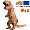 TREX INFLATABLE UIT Tyrannosaurus Dinosaur Costume Child Kids Adder RolePlaying Fancy Halloween Mascot Party Apparel 240328