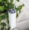 USA CA Entrepôt 25 pièces/carton Gobelets à sublimation droits de 20 oz Tasses vierges en acier inoxydable DIY Café de voiture isolé sous vide conique Prêt à expédier GJ0731