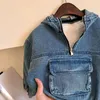 Jassen Herfst Kinderen Denim Voor Meisjes Jongens 2024 Effen Lange Mouwen Losse Jassen Mode Kind Uitloper