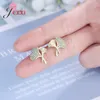 Stud Earrings Arrival Women Girls 925 Silver Needle Ginkgo Leaf Trendy Plant Shape For Birthday Party Gifts