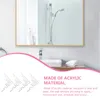 Wallpapers 4 Pcs Cupboard Acrylic Wall Stickers Adhesive Mirror Decals Trim Peel And For Bathroom