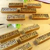 D-34 corée étudiant créatif mignon multifonctionnel en bois boîte à crayons dentelle creuse boîte de papeterie